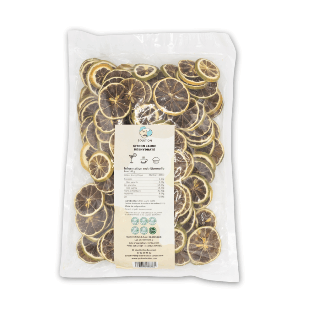 Sachets - 130-140 unités 250 Gr - Citron Jaune déshydraté – Image 2