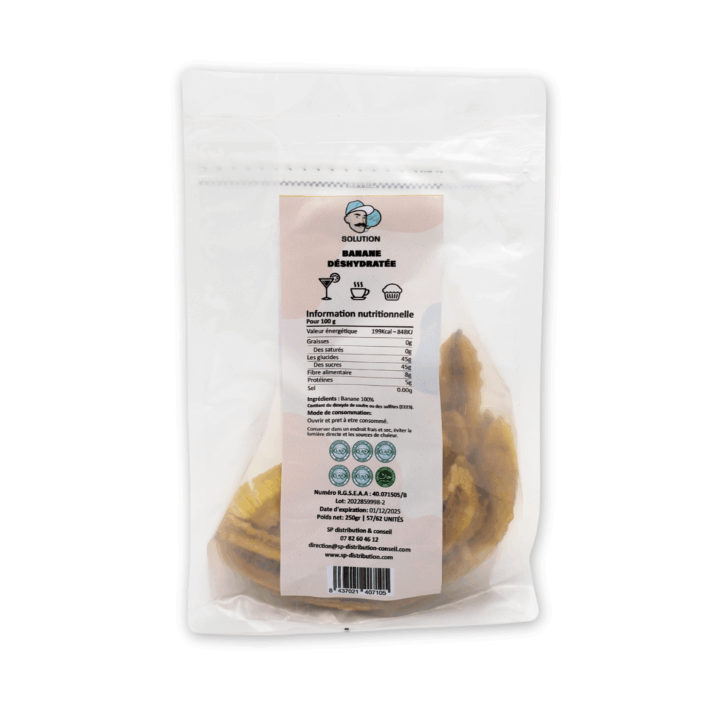 Sachets - 30-40 unités 250 Gr - Banane déshydratée – Image 2