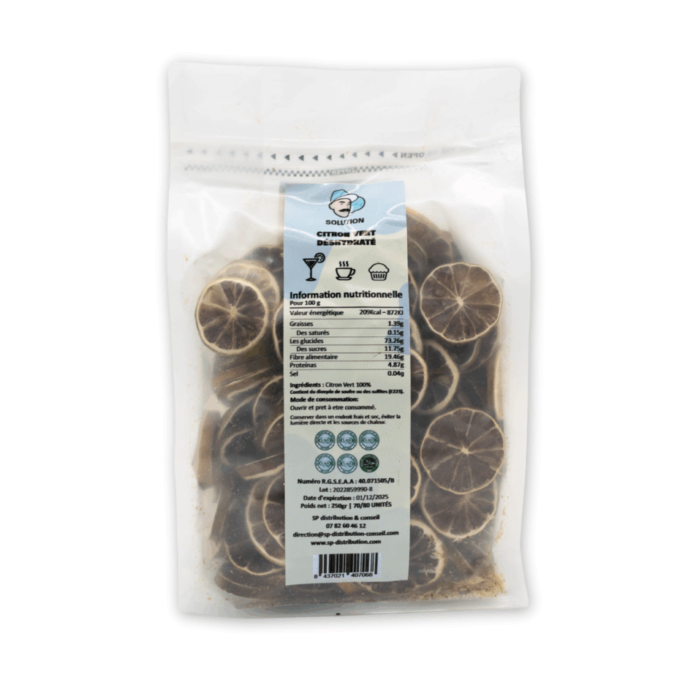 Sachets - 130-140 unités 250 Gr - Citron Vert déshydraté – Image 2