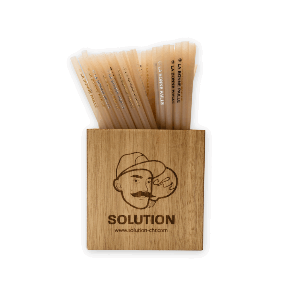 5 000 Pailles CLASSIC fibres végétales 6x200 mm - PERSONNALISABLE